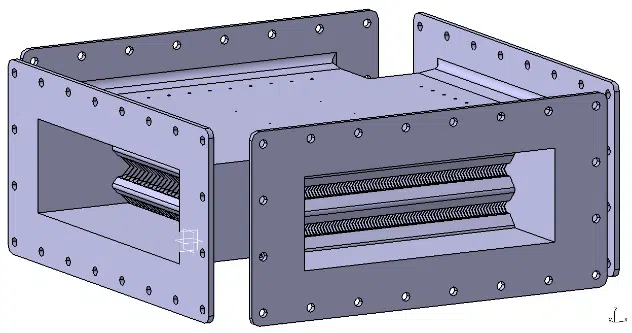 Figure 6: CAD of a double flow channel
